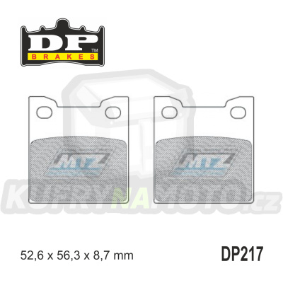 Destičky brzdové DP217 - DP BRAKES směs Premium Sinter OEM
