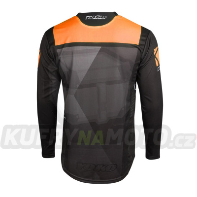 Motokrosový dres YOKO KISA černý / oranžový M