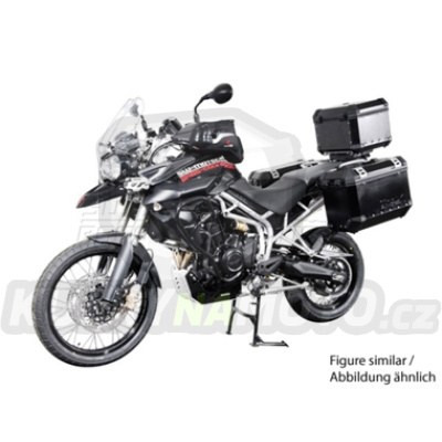 Sada TraX Adventure 45 a 37 stříbrné boční kufry a nosič držák boční kufry SW Motech Triumph Tiger 800 XR / XRx / XRt  2015 -  A082 KFT.11.748.50000/S-BC.16386