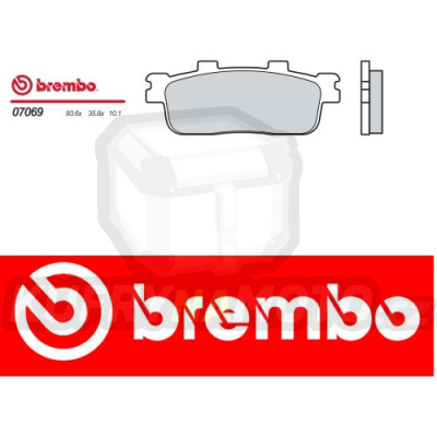 Brzdové destičky Brembo SYM CITY MAX 300 r.v. Od 06 -  XS směs Zadní