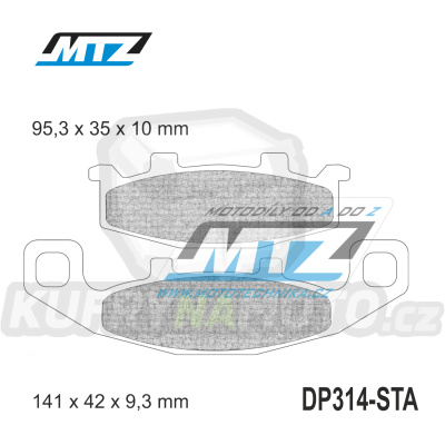 Destičky brzdové DP314-STA - směs Standard