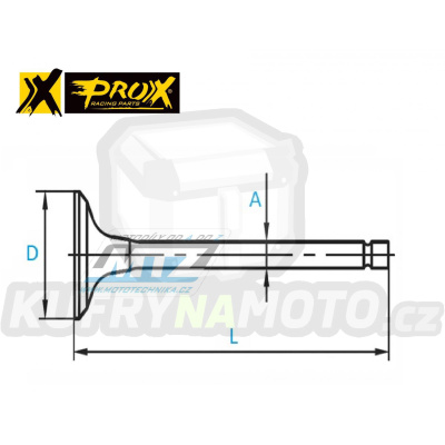 Ventil sací ocelový KTM 400EXC+450EXC+520EXC+525EXC / 00-07 + KTM 450ATV+525ATV / 08-12 + Polaris 450+525 Outlaw / 07-11 + Husaberg FE450+FE550+FE650 / 00-08 + Beta RR400+RR450+RR525 / 05-09