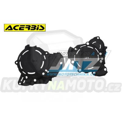 Kryty spojkového víka a víka zapalování Acerbis - Husqvarna TC250+TX300i / 23 + KTM 250SX+300SX + 250XC TPI+300XC TPI / 23 - barva černá
