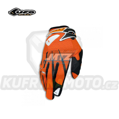 Rukavice motokros UFO CLUSTER - oranžové - velikost XL