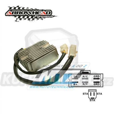 Regulátor dobíjení Honda CX500 + CX650 + GL500 + GL650 + VF500 + VF700 + VF1000 + VF1100 + VT500 + VT700 + VT1100 + XLV750R