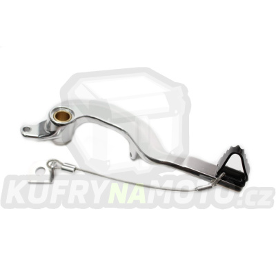 Brzdový pedál MOTION STUFF 83P-0671002 silver body, black steel fixed tip Steel Fixed Tip