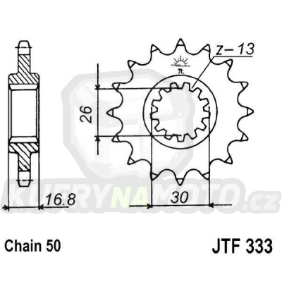 Řetězové kolečko JT JTF 333-15 15 zubů, 530