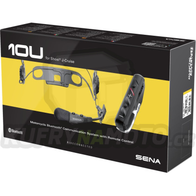 SENA 10U-SH-13 interkom handsfree headset moto 10U BLUETOOTH 4.1 DO 1600M s radiem FM a ovládačem SC-4B-01 do přilby SHOEI J-CRUISE ( 1 set ) nahrazuje 10U-SH-03 - akce