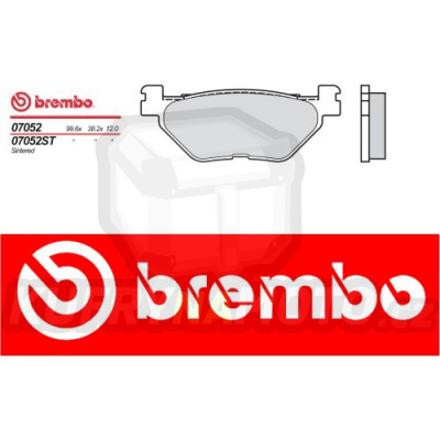 Brzdové destičky Brembo YAMAHA T-MAX 500 r.v. Od 01 - 03 XS směs Zadní