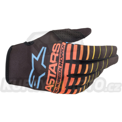 rukavice RADAR, ALPINESTARS, dětské (černá/žlutá fluo/korálová)