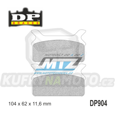 Destičky brzdové DP904 - DP BRAKES směs Premium Sinter OEM