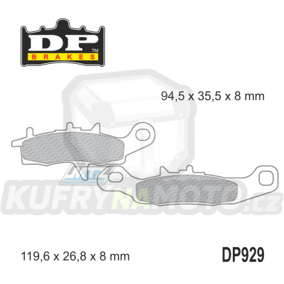Destičky brzdové DP929 - DP BRAKES směs Premium Sinter OEM