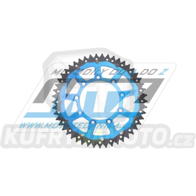 Rozeta skládaná 49 zubů MTZ-PRORACE OffRoad (modrá) - TM MX125+MX144+MX250+MX250F+MX450F+MX530F / 92-22 + EN125+EN144+EN250+EN300+EN250F+EN300F+EN450F+EN530F / 92-22 + MX80