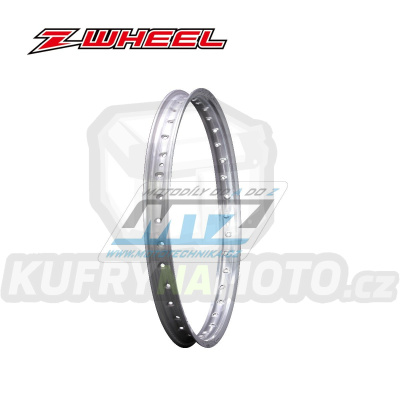 Ráfek motocyklový - rozměr 1,60x21&quot; 36H (předvrtaný / 36 otvorů) ZETA Z-WHEEL W04-92488 - stříbrný (přední) - Yamaha XT500 +