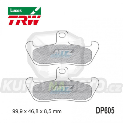 Destičky brzdové DP605-LUSI TRW Lucas MCB579SI - směs Sinter Offroad