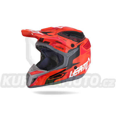 LEATT přilba CROSS GPX 5.5 V05 barva oranžová/černá/červená velikost S (55-56CM)