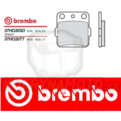 Brzdové destičky Brembo HONDA ATC X 200 r.v. Od 83 - 85 SD směs Zadní