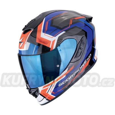Moto přilba SCORPION EXO-1400 EVO II AIR LINART matná černo/modro/červená