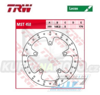 Kotouč brzdový TRW MST458 (300/145,3/5D) - Aprilia SRV850 / 12-17 + Gilera GP800 / 08
