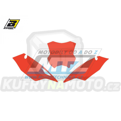 Polepy číslových tabulek (vystřižené) - Kawasaki KXF250 / 17-20 + KXF450 / 16-18 - barva červená