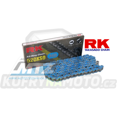 Řetěz RK 520 XSO-Z1 (114čl) - těsněný/ x kroužkový (modrý)