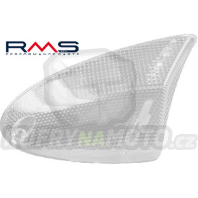 Sklo blinkru - pravé přední RMS 246470155 průhledný