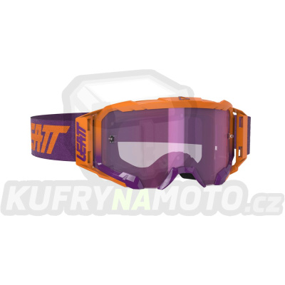 LEATT  brýle VELOCITY 5.5 IRIZ GOGGLE NEON ORANGE barva fialová/oranžová