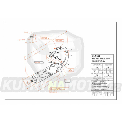 Výfuk Leo Vince Yamaha SLIDER 50 2000 - 2002 SITO LVKN1151-0590