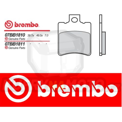 Brzdové destičky Brembo APRILIA RS 250 r.v. Od 98 - 01 Originál směs Zadní