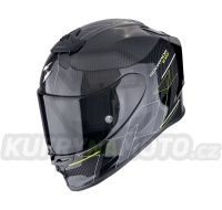 Moto přilba SCORPION EXO-R1 EVO CARBON AIR CYNERGY černo/fluo žlutá