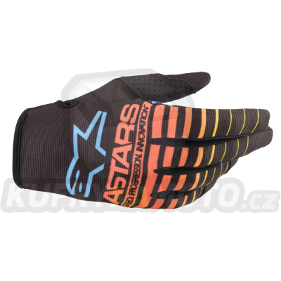 rukavice RADAR, ALPINESTARS (černá/žlutá fluo/korálová)
