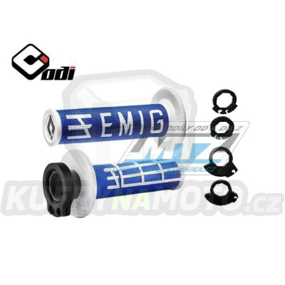 Rukojeti ODI V2 LOCK ON EMIG (2takt+4takt včetně 5 nástavců) - bílo-modré