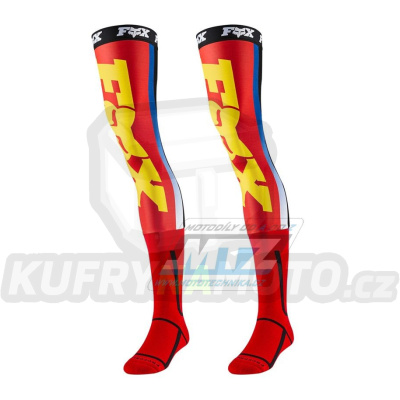 Podkolenky/Nadkolenky FOX LINC KNEE BRACE SOCK - červeno/žluté - velikost M