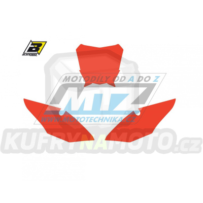Polepy číslových tabulek (vystřižené) - Honda CRF250 / 18-21 + CRF450 / 17-20 - barva červená