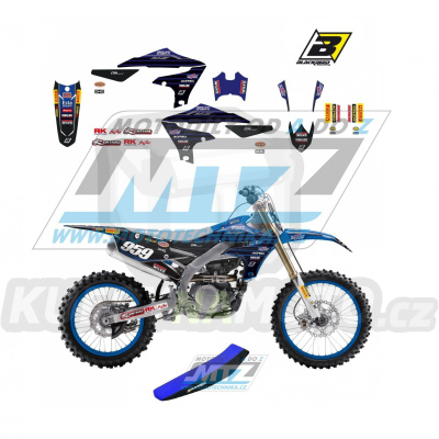 Polepy s potahem sedla (sada polepů a potah sedla Graphics) - Yamaha YZF250 / 19-23 + YZF450 / 18-22 - typ polepů Replica Yamaha Factory