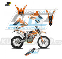 Polepy s potahem sedla (sada polepů a potah sedla Dream) - KTM Freeride / 12-23 - typ polepů Dream4