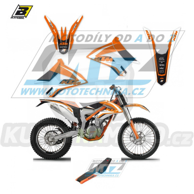 Polepy s potahem sedla (sada polepů a potah sedla Dream) - KTM Freeride / 12-23 - typ polepů Dream4