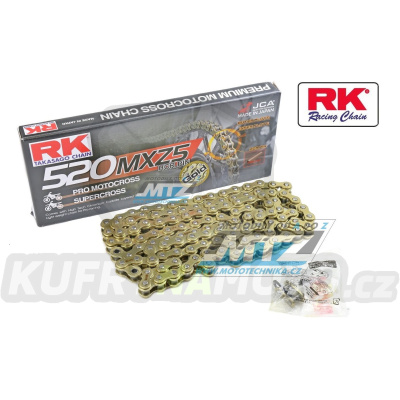 Řetěz RK 520 MXZ5 (110čl) - netěsněný/ bezkroužkový (zlatý)