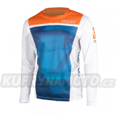 Motokrosový dres YOKO KISA modrý / oranžový XL