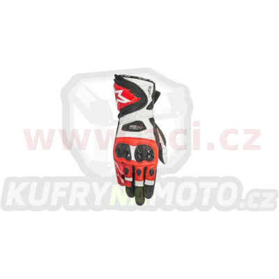 rukavice SUPERTECH, ALPINESTARS (černá/bílá/červená) 2024