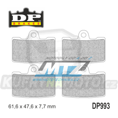 Destičky brzdové DP993-SDP DP Brakes - směs SDP Sport HH+