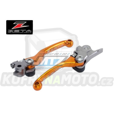 Sada výklopných páček ZETA PIVOT - ZETA ZE44-4137 - KTM + Husqvarna (brzda Brembo/spojka Magura) - oranžové