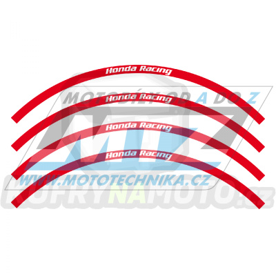 Polepy ráfků (přední+zadní kolo) Blackbird Honda Racing - červené