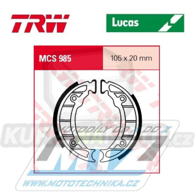 Brzdové obložení (brzdové pakny) TRW Lucas MCS985 - Piaggio Free 50 + Zip + Zip 50