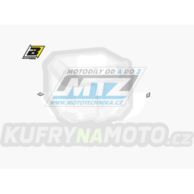Polepy číslových tabulek (vystřižené) - Honda CRF250 / 14-17 + CRF450 / 13-16 - barva bílá