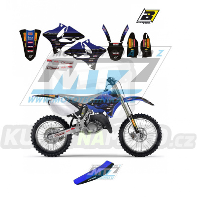 Polepy s potahem sedla (sada polepů a potah sedla Graphics) - Yamaha YZ125+YZ250 / 02-14 - typ polepů Replica Yamaha Factory