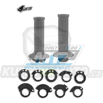 Rukojeti/Gripy UFO LOCK-ON Grips (ODI) včetně 9 nástavců - šedé
