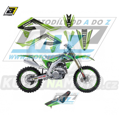 Polepy s potahem sedla (sada polepů a potah sedla Dream) - Kawasaki KXF250 / 21-23 + KXF450 / 19-23 - typ polepů Dream4