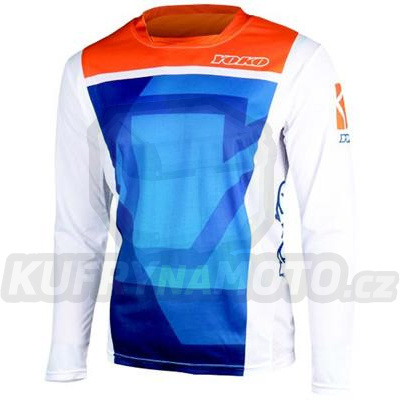 Dětský motokrosový dres YOKO KISA modrý / oranžový M