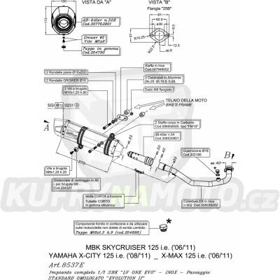 Výfuk Leo Vince Yamaha X-CITY 125 2008 - 2016 LV ONE EVO LVKN1109-8537E